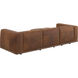 Beau Lucia Tobacco Leather Sofa Chaise